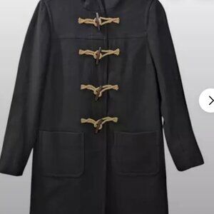 J.Crew Nello Gori Womens 6 Wool Cashmere Toggle Duffle Coat in Black